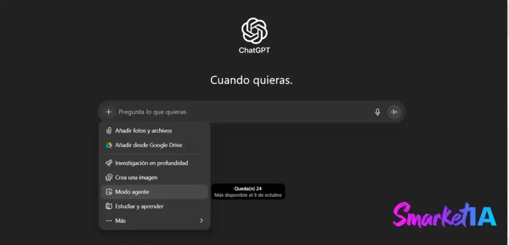 Modo Agente de ChatGPT